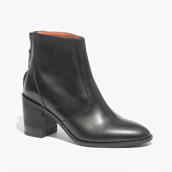 🌸 Madewell | Leather Ankle Heel Boots‎ 9 - Picture 1 of 13